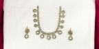 Mehndi finishing White-Stones Short Necklace