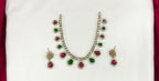 Mehndi finishing Multi-Stones Short Necklace