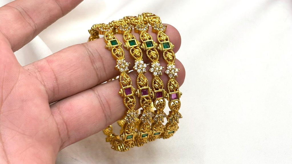 Matte finishing with star designed and lord Lakshmi Bangle