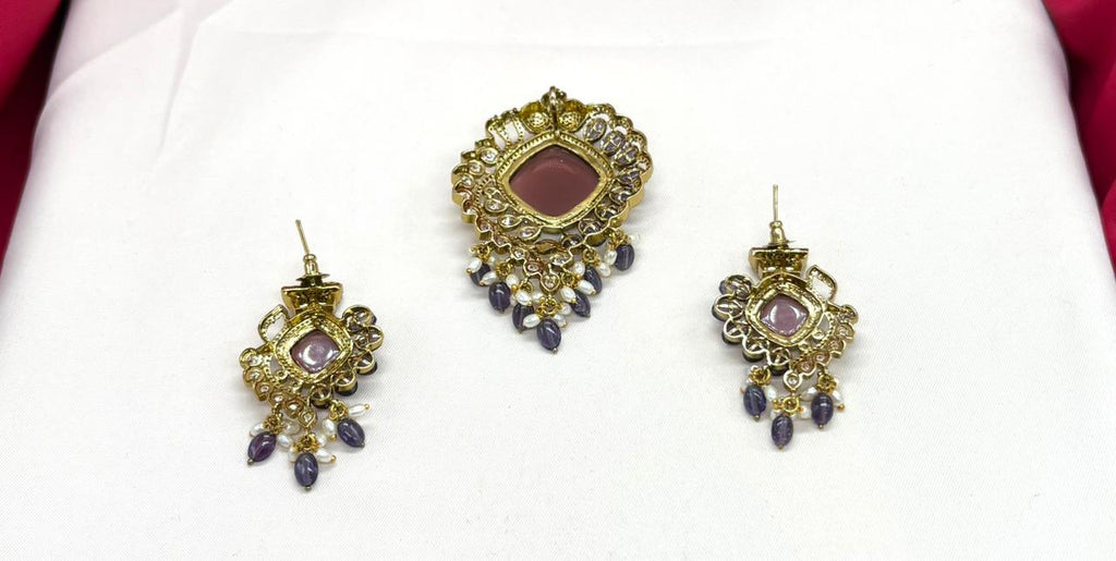 Victorian finishing with Purple stone and pearls Locket