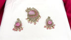 Victorian finishing with Pink stone Flower designed Locket