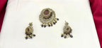Victorian finishing with Brown stone Flower designed Locket