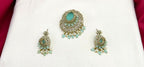 Victorian finishing with Light-Blue stone designed Locket