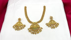 Matte finishing lord Lakshmi pendent with small stones Short Necklace