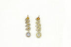 Emerald polki White with American Diamond Drop Short Necklace