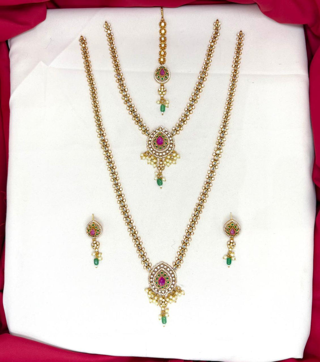 Premium Matte finishing With CZ Stones Combo-Set