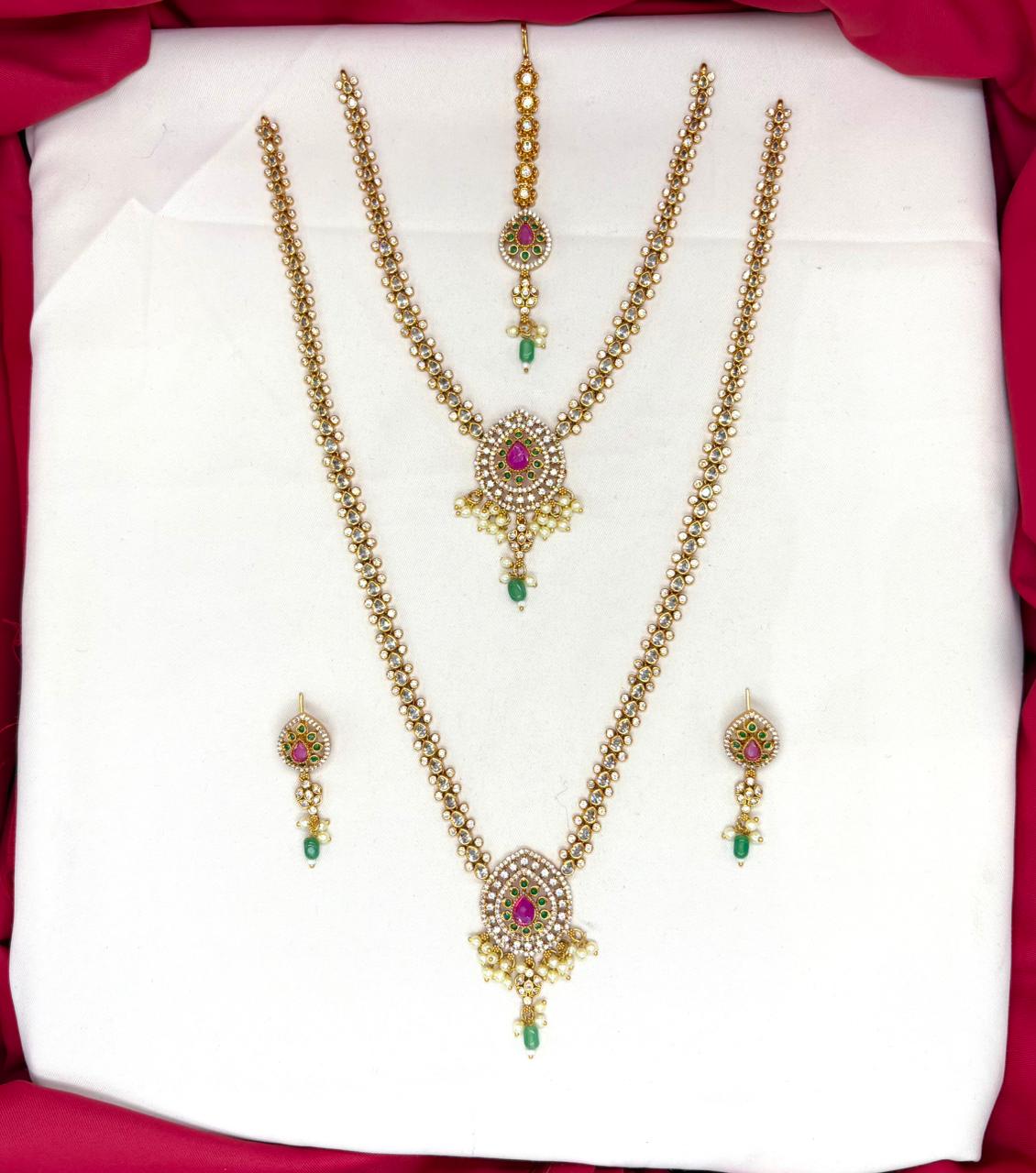 Premium Matte finishing With CZ Stones Combo-Set