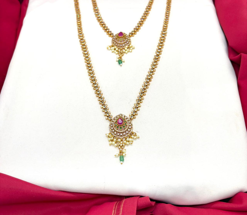 Premium Matte finishing With CZ Stones Combo-Set