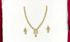 Matte finishing cubic zirconia short necklace