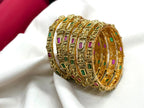 matte finishing with lord Lakshmi 6 pairs Bangle