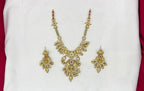 Matte finishing Lord Lakshmi with Golden ball Short Necklace