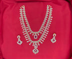 G.J polish American Diamond With Pink stone Necklace