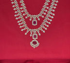 G.J polish American Diamond With Pink stone Necklace