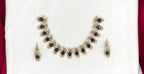 matte finishing American diamond and purple stone short Necklace
