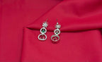 Rhodium Silver American Diamond with Multi-Stone Short Necklace