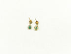 Matte finishing American Diamond with Green Stone Short Necklace