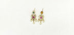 Matte finishing white stones pearls with Elephant design Long Haram