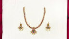 attigai style AD stones kemp flower Short Necklace