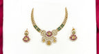 Matte finishing goddess Lakshmi and peacock design kanti