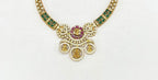 Matte finishing goddess Lakshmi and peacock design kanti