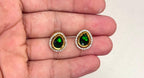 Premium Three layered AD Stones With Gren stone Necklace