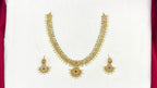 matte finishing with multi-stones with white pearls short Necklace