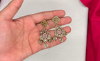 Victorian finishing floral elephant design with Pink beads Short Necklace