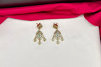 Victorian finishing floral elephant design with Mint Green beads Short Necklace
