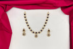 matte finishing purple American diamonds Short Necklace