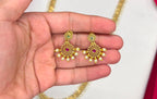 matte finishing multi-color stones with pearls long haram Necklace