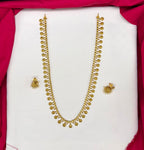 Matte finishing traditional temple features intricate coin motifs Long Necklace