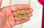 Matte finishing beautifully designed peacock pedant Long Necklace