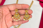 matte finishing Lord Lakshmi with multi colors Long necklace