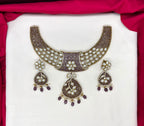 Premium Emerald Pristani Hasli Deep green stones Necklace