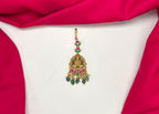 Jadau Kundan finishing with Lord Lakshmi Design Maang Tikka