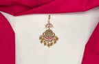 Jadau Kundan finishing Floral design Golden Balls Maang Tikka