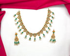 Nakshi finishing floral design With Rice pearls Short Necklace