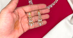 G.J finishing flower star cuts diamonds design short Necklace .