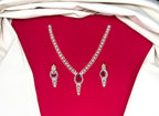 G.J finishing emerald and Pink stone with tear-drop emerald pendant Short Necklace