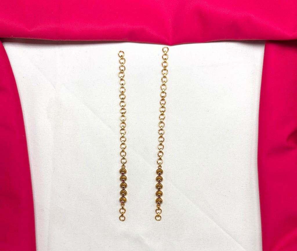 Nakshi finishing floral design pink stones Matilu