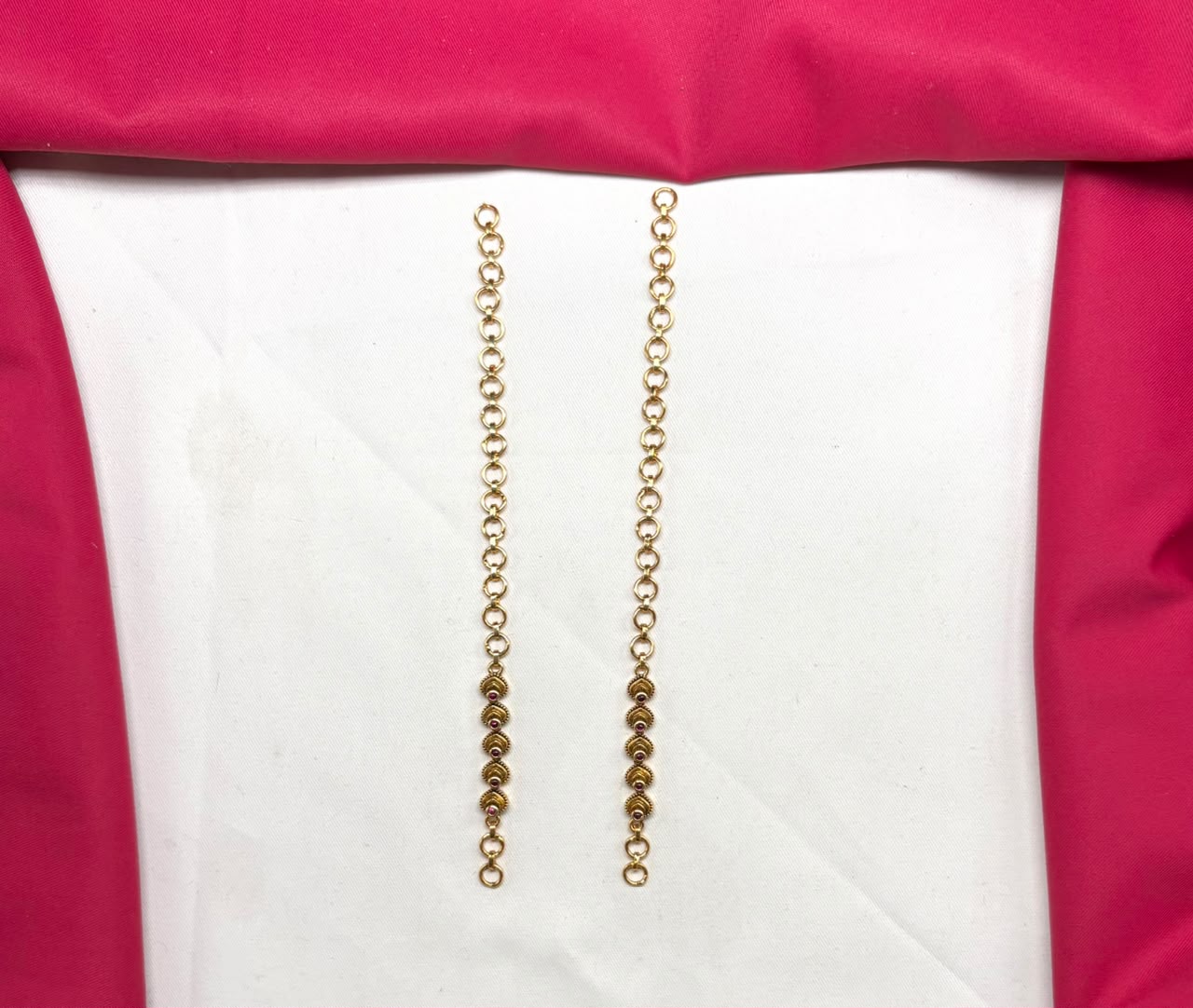 Nakshi finishing floral design pink stones Matilu