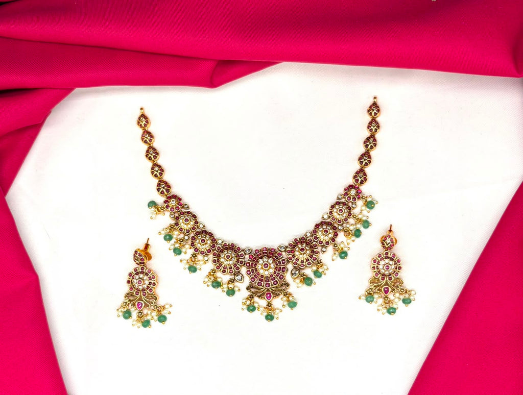 Rajkamal Jewellery-Jadau Kundan flower design Premium