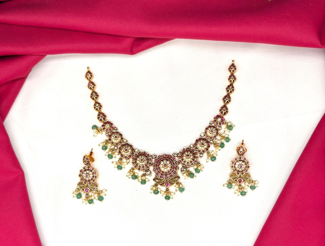 Rajkamal Jewellery-Jadau Kundan flower design Premium