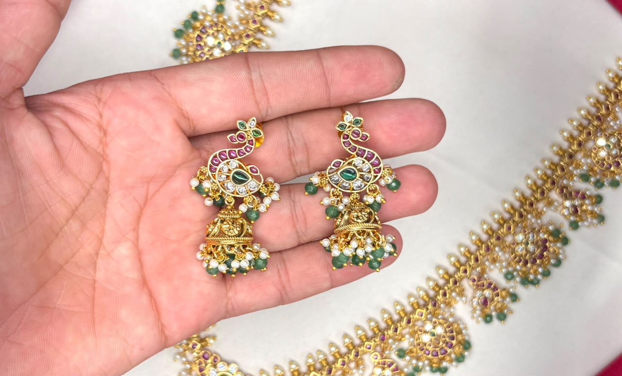 RAJKAMAL Jewellery Premium Jadau Kundan long Haram Necklace