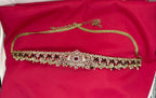 Victorian finishing with Purple stones and peacock deigned  Chain Vaddanam