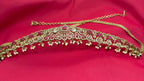 Victorian finishing with pink stones and peacock deigned  Chain Vaddanam