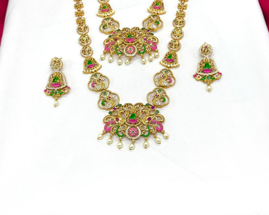 Meenakari Enamel Lord Lakshmi Combo-Set