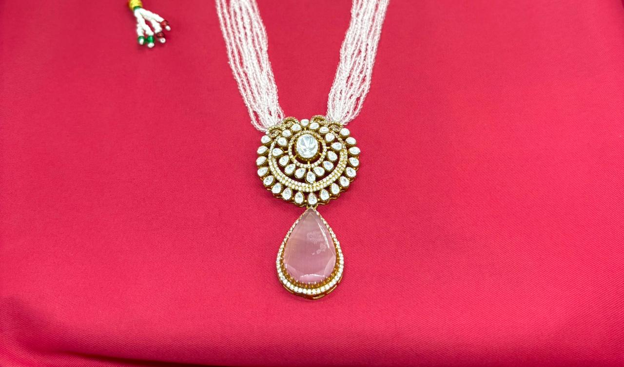 Rani-Haram White with Pink Locket Hydro-Steps