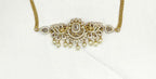 Matte finishing Peacock and white Stone Short Choker