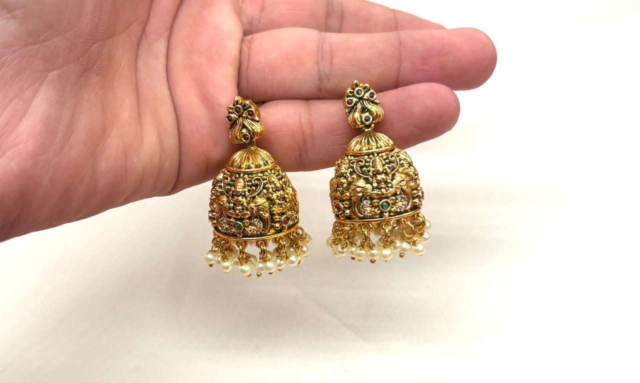 Nakshi finishing with peacock designed Short Necklace